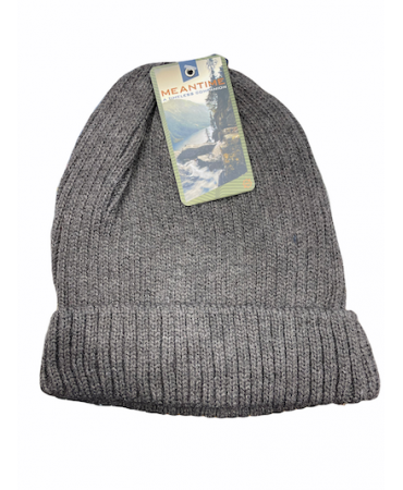 Men's Meantime Cap in Gray Color with Elastic Knitting and Turning at the Finish