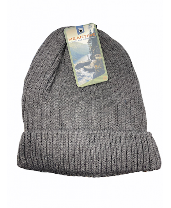 Men's Meantime Cap in Gray Color with Elastic Knitting and Turning at the Finish  MEN'S HATS
