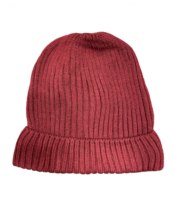 Dark red knitted caps for men  MEN'S HATS