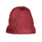 Dark red knitted caps for men