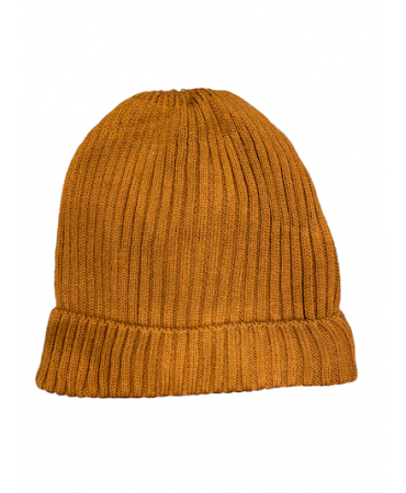 Men's Meantime Caps in Brown Color with Elastic Knitting and Turning at the Finish